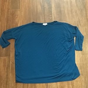 PIKO tunic. Dark teal. 3/4 sleeve. Small.